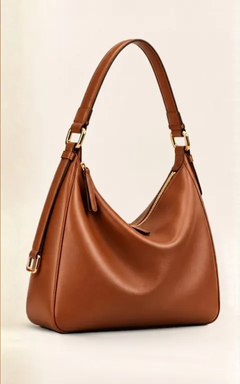 Bolsa feminina de couro caramelo
